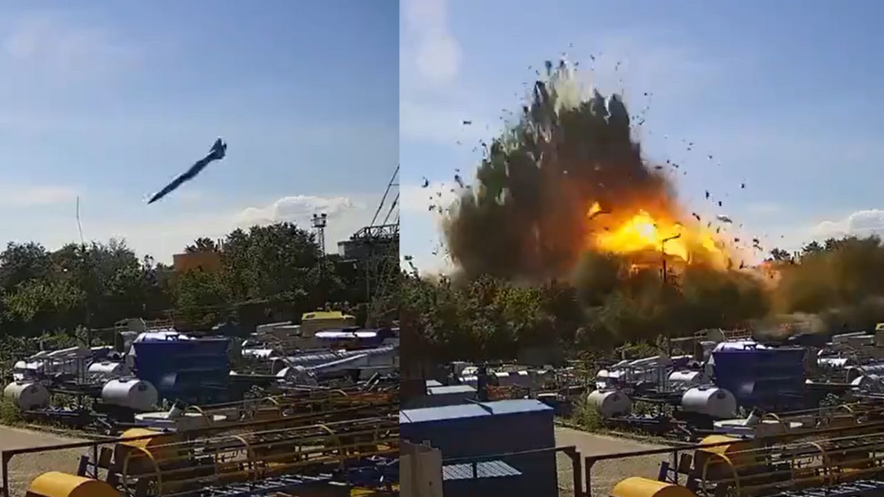 Vídeo mostra momento de impacto de míssil russo contra shopping na Ucrânia