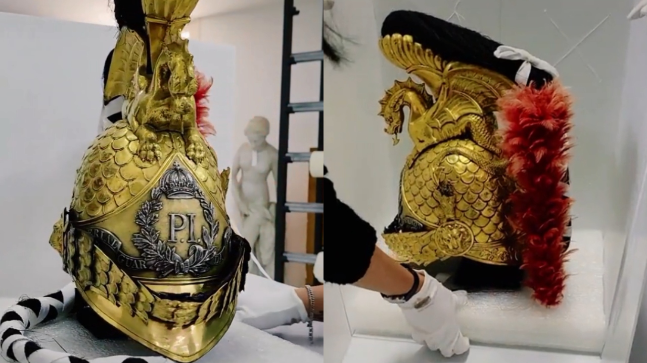 Museu Imperial surpreende ao exibir conservação de um elmo imperial
