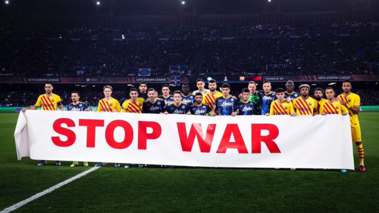 Ucrânia: Jogadores do Nápoli e Barcelona se unem e pedem fim da guerra