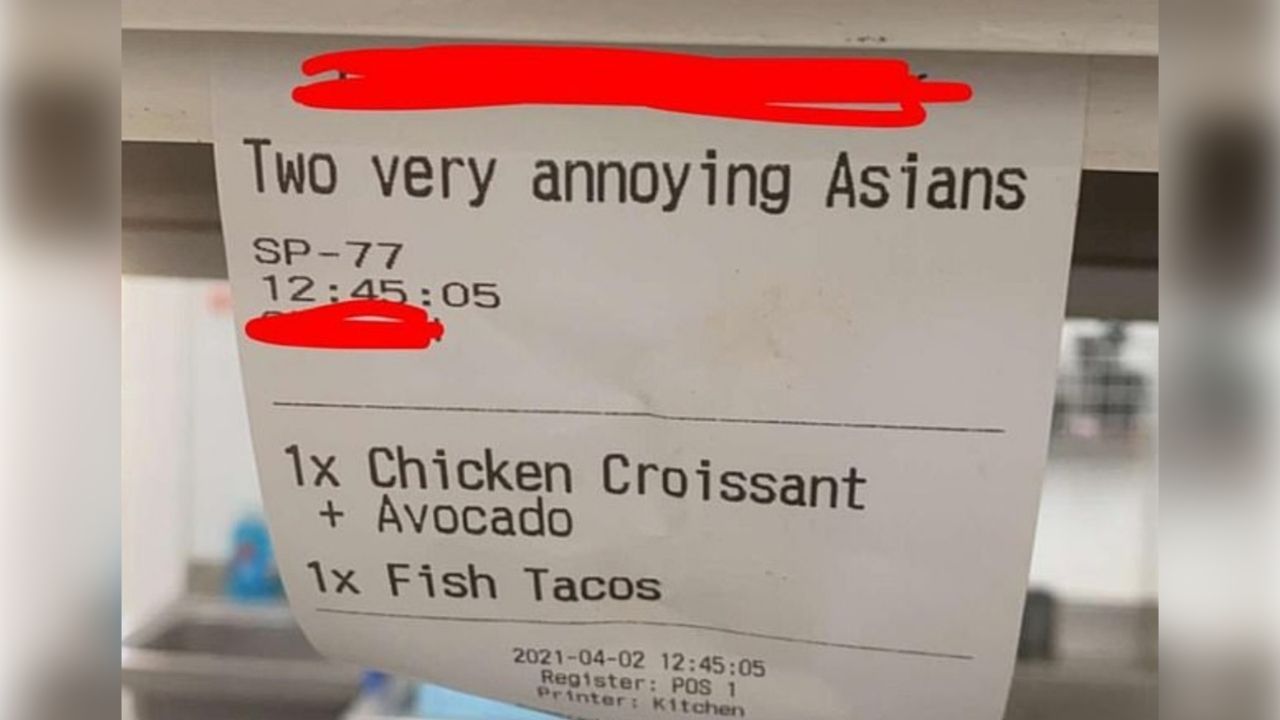 Restaurante é acusado de racismo após registro em comanda: “Dois asiáticos muito chatos”