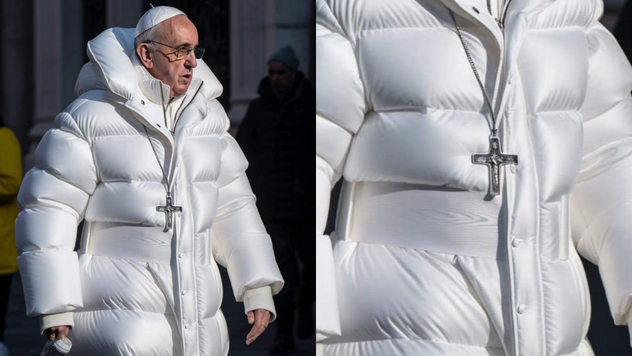 Papa Francisco com casaco da moda: A imagem é real?