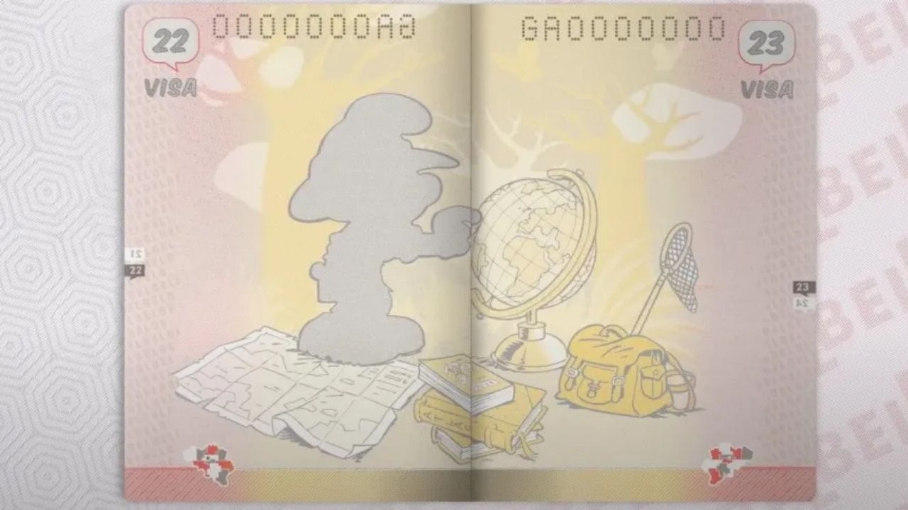 Passaportes belgas recebem imagens do Tintim e dos Smurfs