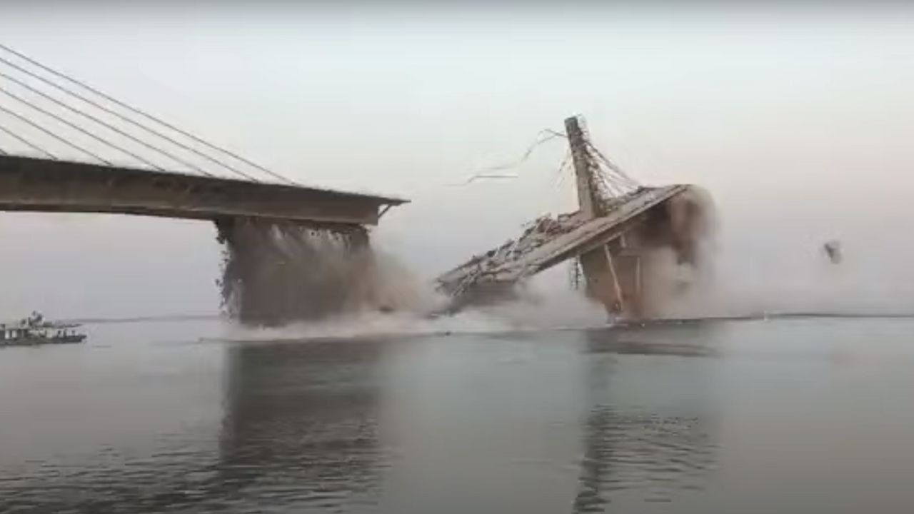 Ponte sendo construída na Índia cai pela segunda vez em um ano
