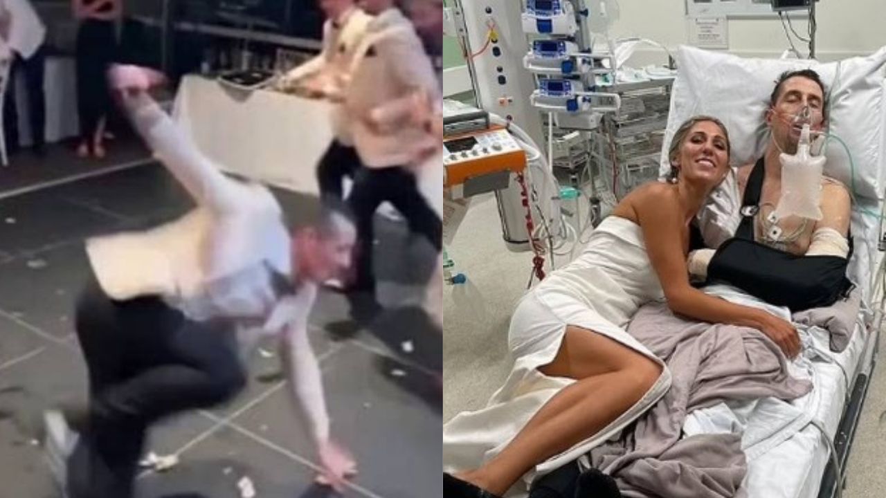 Após três adiamentos, noivo cai violentamente em casório e passa noite em hospital