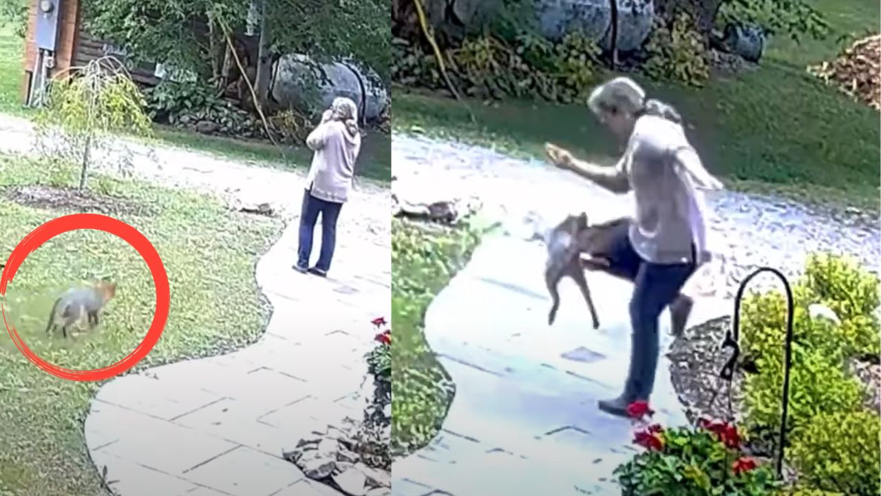 Vídeo mostra raposa com raiva atacando mulher nos EUA