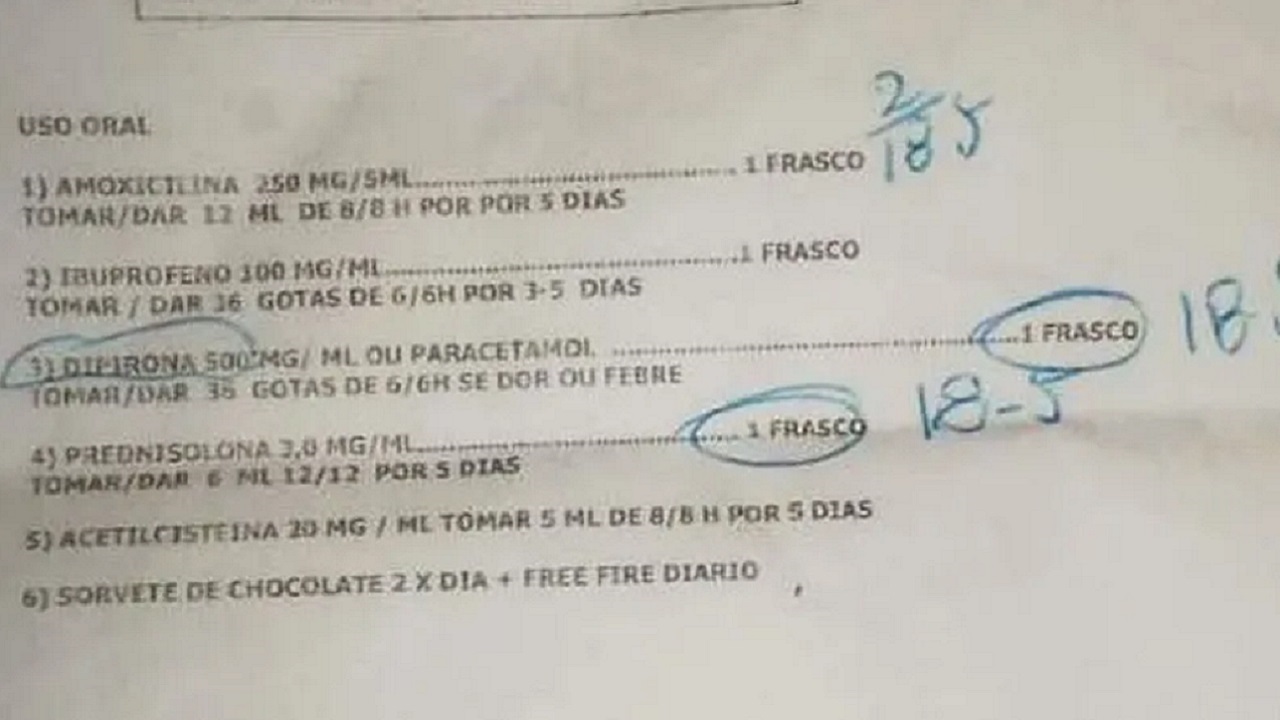 Prefeitura recontrata médico que receitou ‘sorvete e Free Fire’