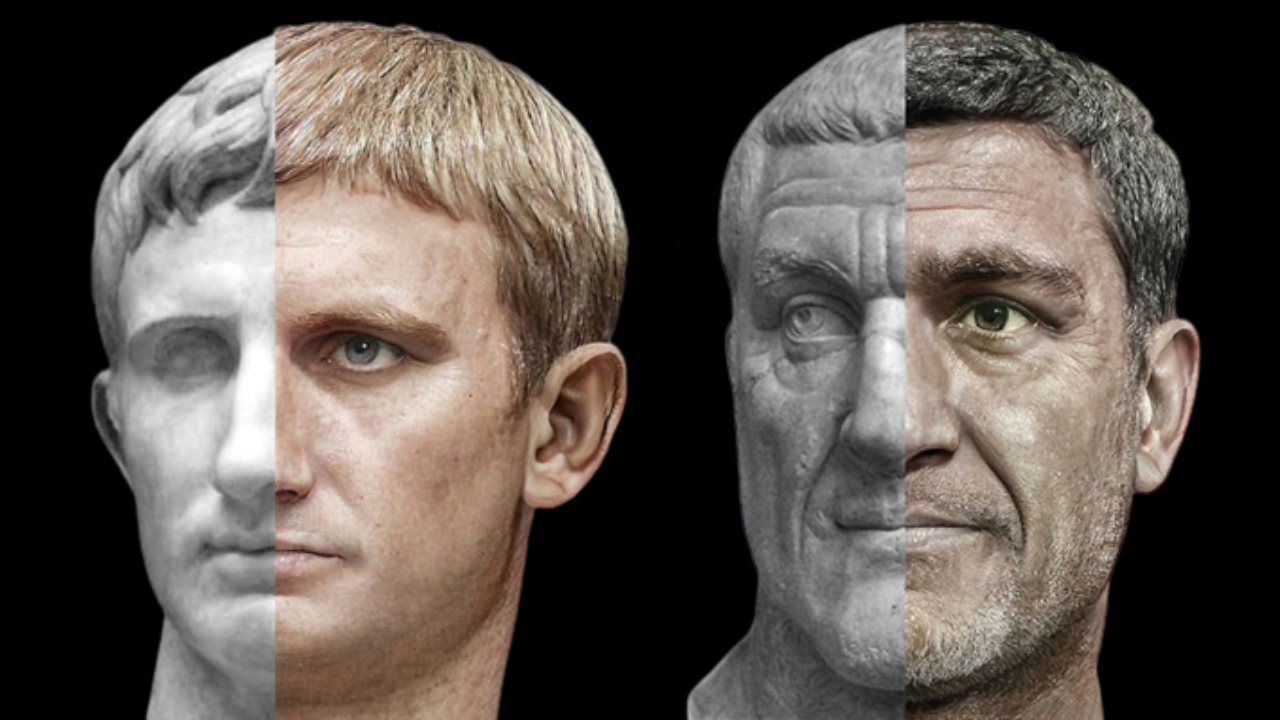 Artista recria os rostos de 54 imperadores romanos