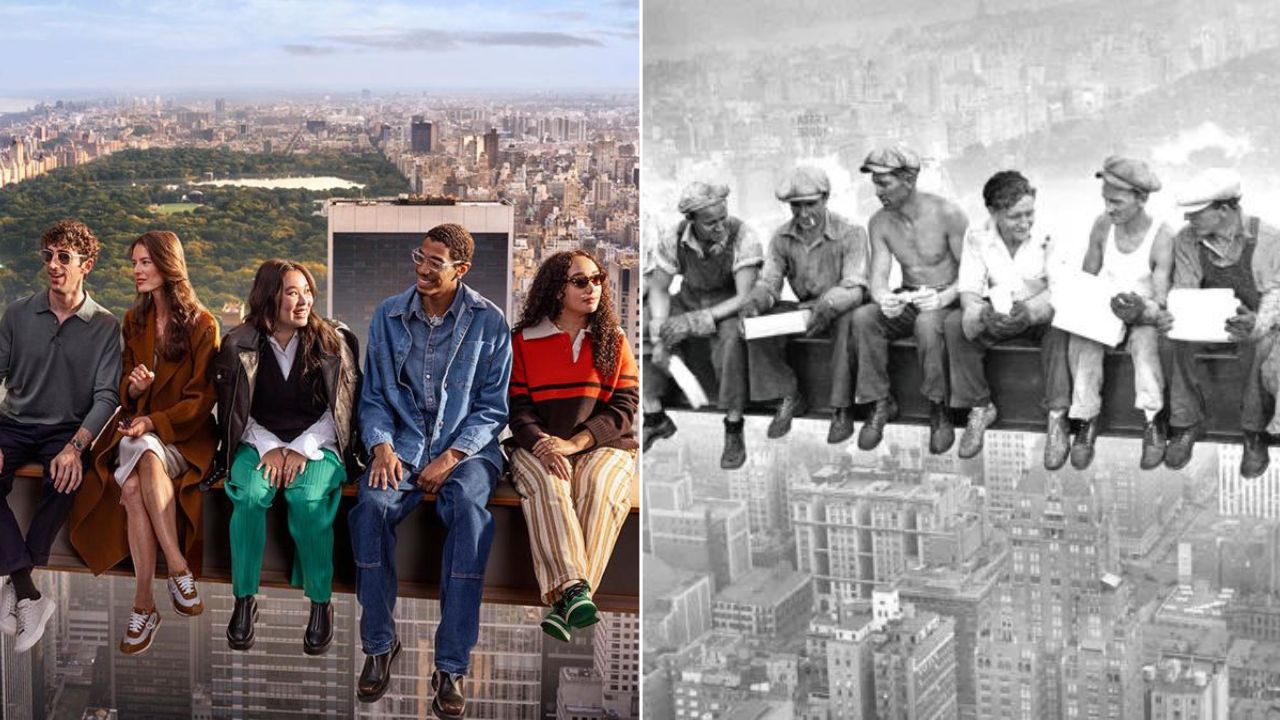 Atração em NY recria icônica fotografia ‘Almoço no topo de um arranha-céu’
