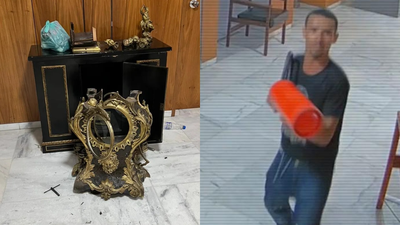 Homem que destruiu relógio histórico de Dom João VI é considerado foragido