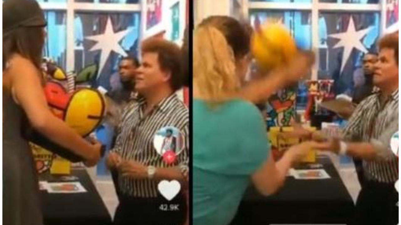 Romero Britto compartilha reconstrução digital de obra destruída por mulher