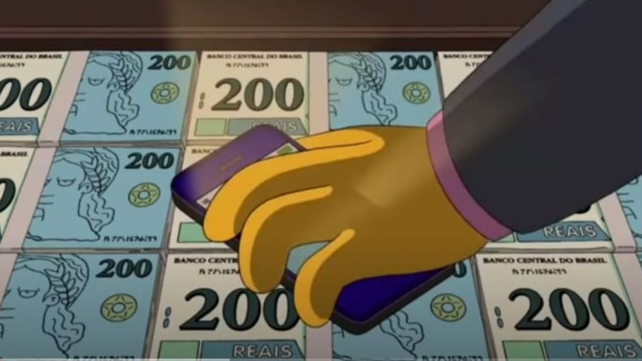 Curiosamente, Os Simpsons já havia apresentado notas de 200 reais