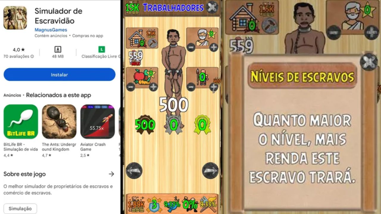 ‘Simulador de Escravidão’: Jogo em que pessoas negras são torturadas é removido pelo Google