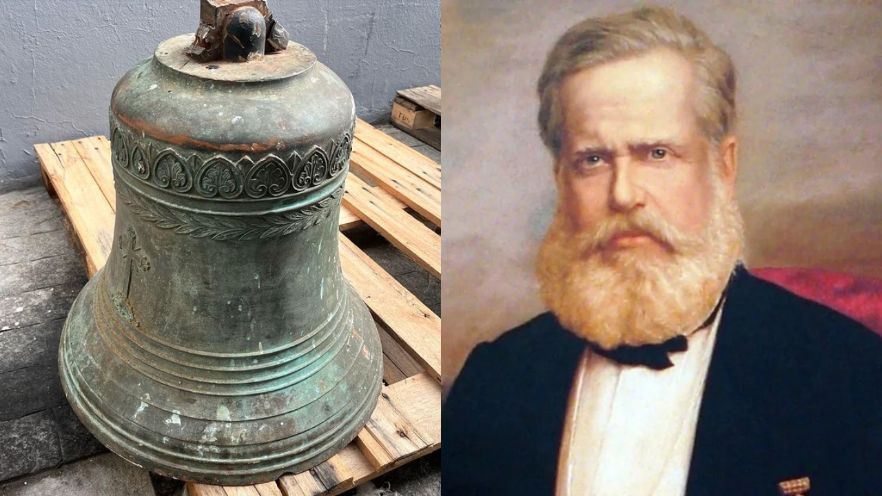 Presente de Dom Pedro II, sino furtado em SC é encontrado
