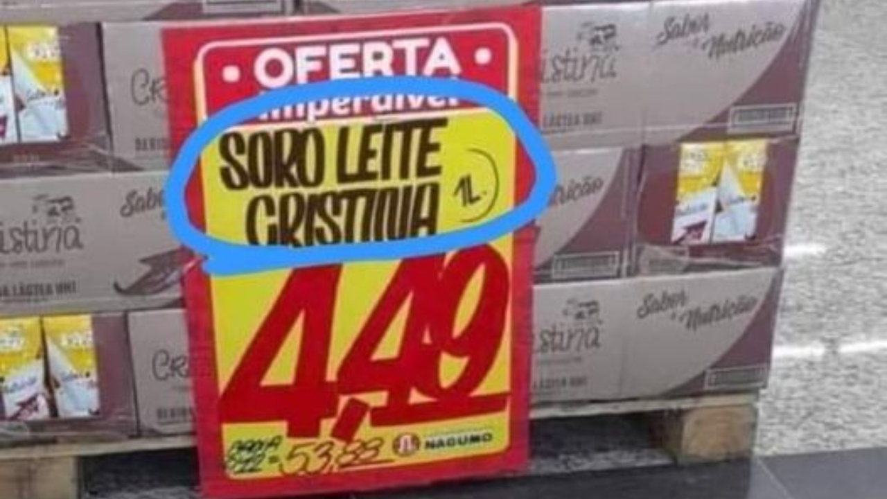 Soro: Supermercado vende suposto substituto de leite por R$4,49
