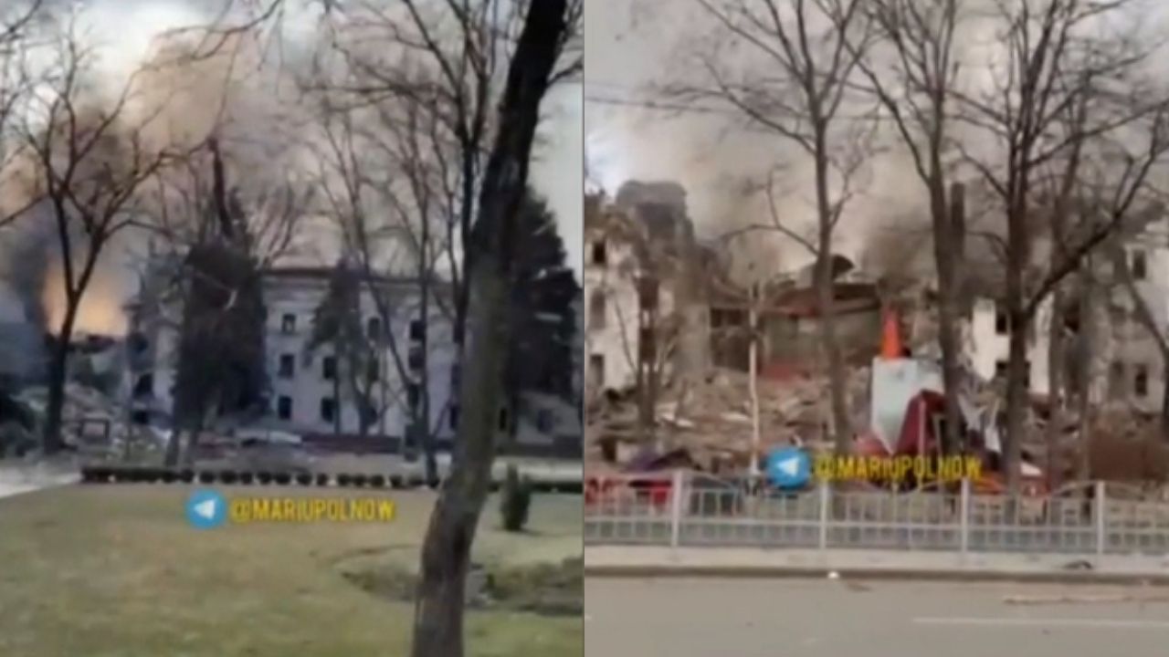 Teatro que abriga civis foi bombardeado pelos russos, acusa Ucrânia