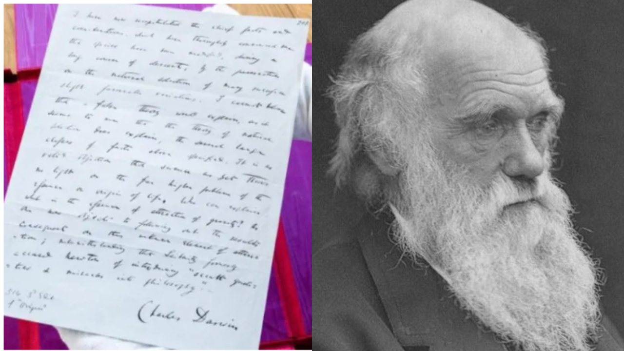 Amostra de caligrafia rara de Charles Darwin será leiloada por até R$ 4,1 milhões