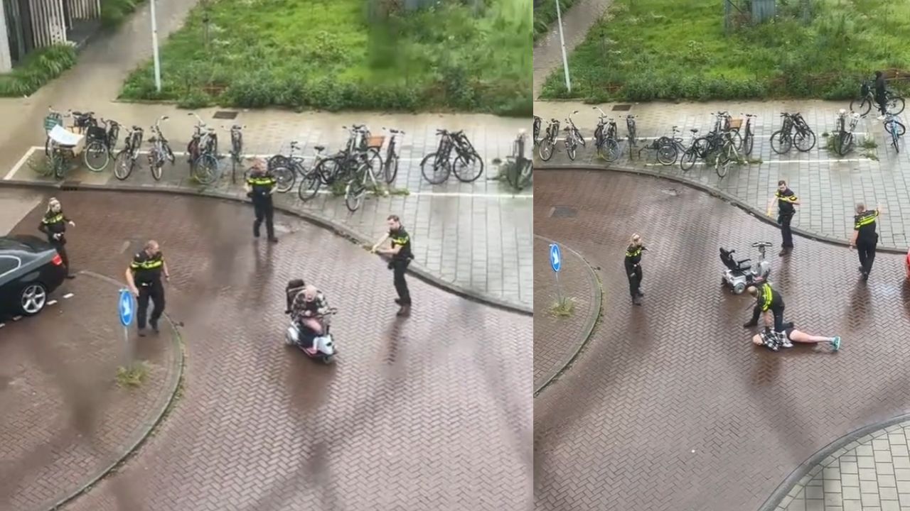 Vídeo do Tiktok mostra idoso seminu fugindo de policiais