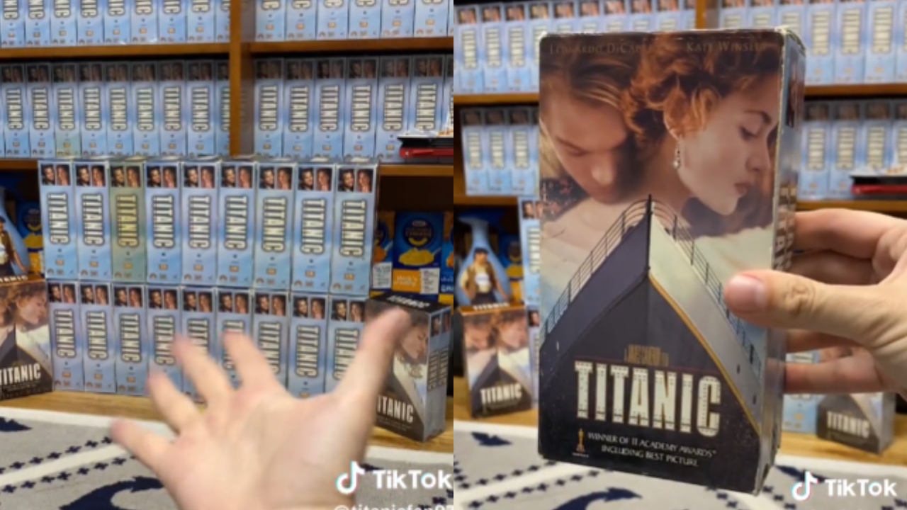 Homem surpreende ao colecionar mais de 1.500 fitas de ‘Titanic’