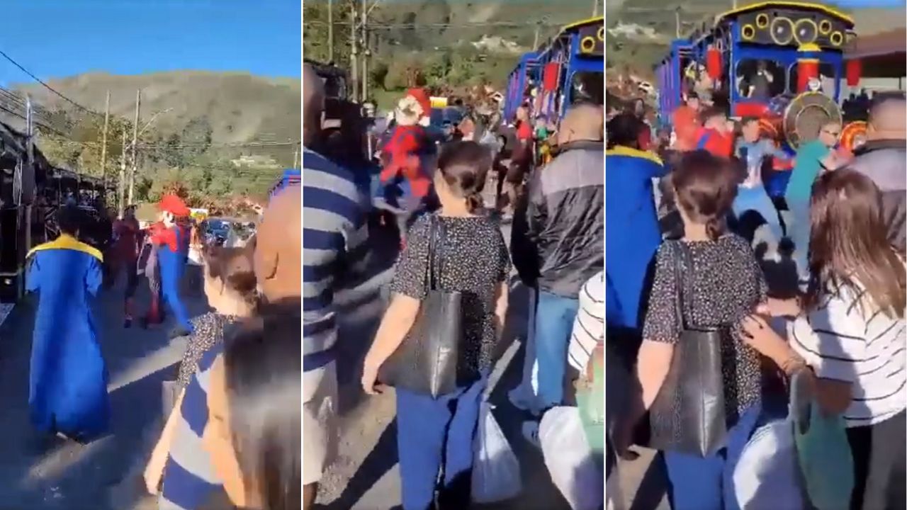 Trenzinho da confusão: Briga entre Homem-Aranha, Super Mario e Pantera Negra viraliza