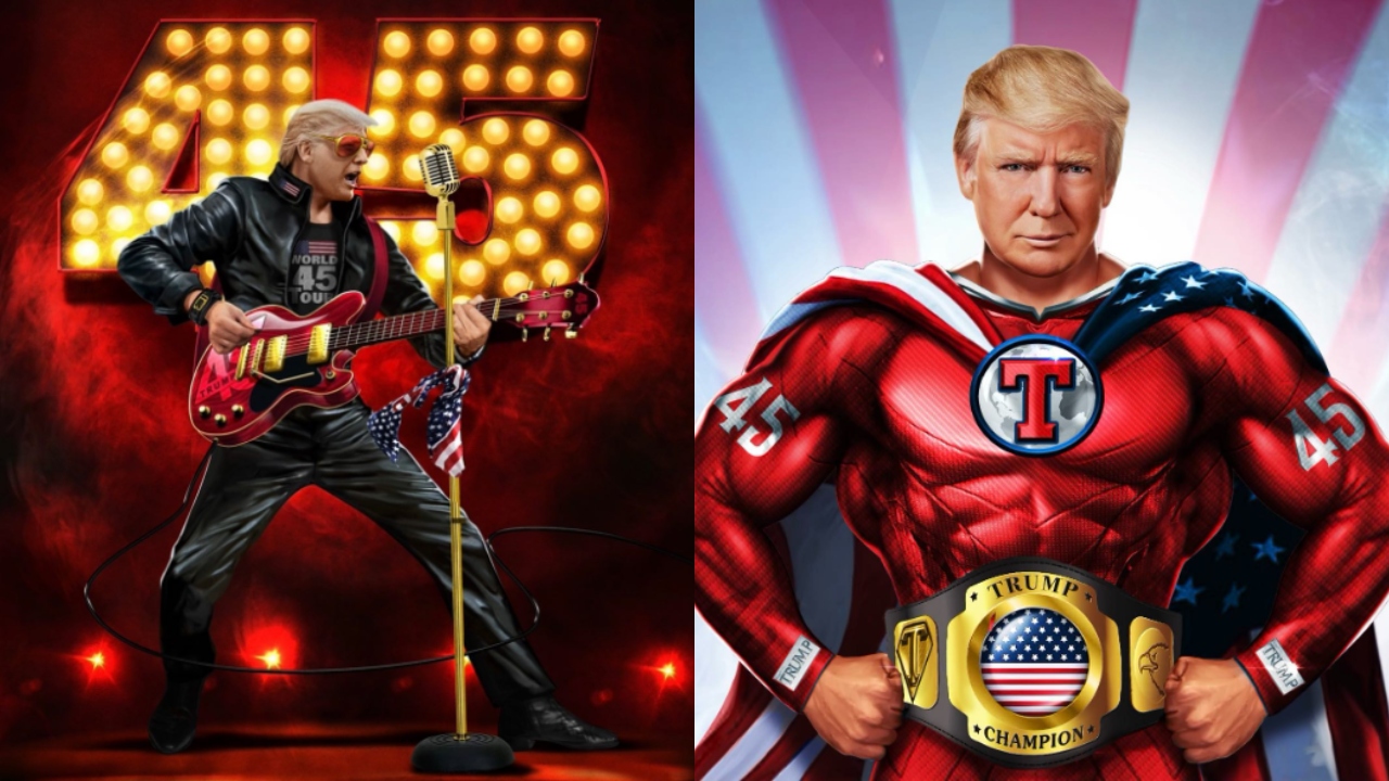 Trump anuncia figurinhas em que estampa situações atípicas