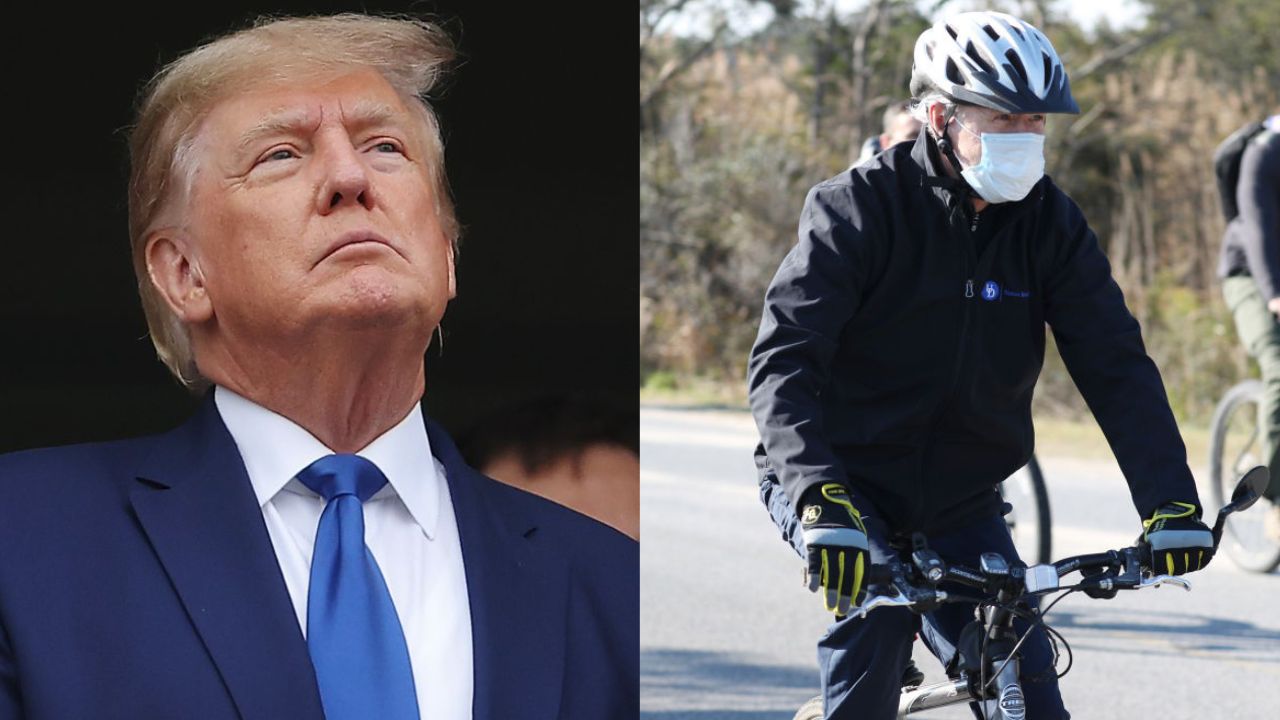 Trump dispensa deboche ao ver que Biden caiu de bicicleta: ‘Espero que esteja bem’