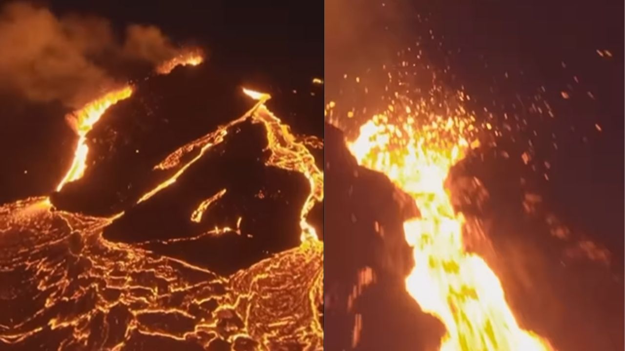 Drone grava erupção do Vulcão Fagradalsfjall, na Islândia; veja o vídeo!