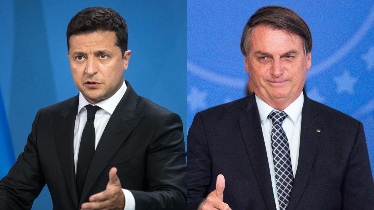 Presidente ucraniano critica Bolsonaro: ‘Não apoio a posição dele de neutralidade’