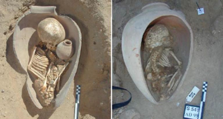Jarros de cerâmica serviam de caixões no Antigo Egito