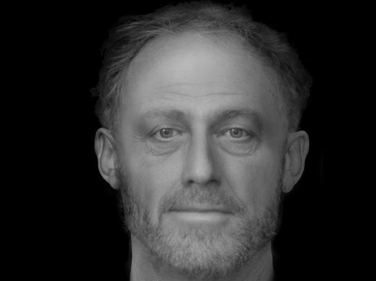 Esta é a face de um homem da Idade Média