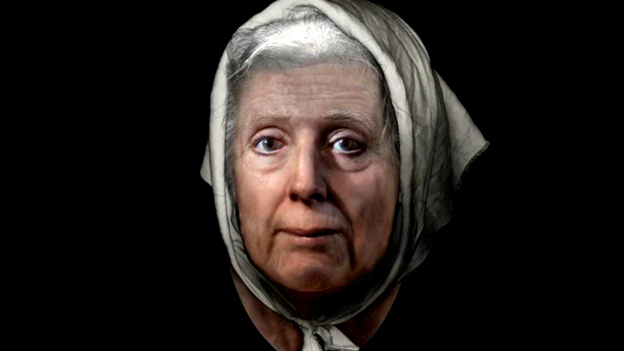 Reconstrução mostra o rosto de uma mulher condenada por bruxaria em 1704