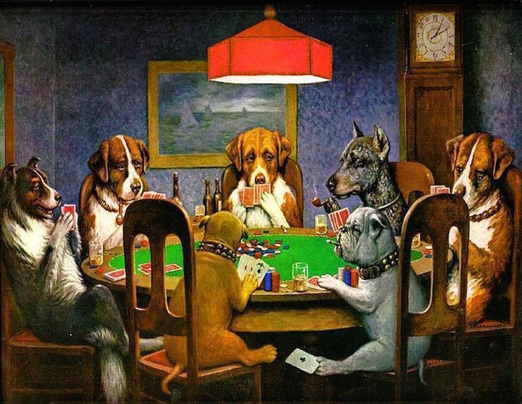 Arte: Cachorros que jogam pôquer