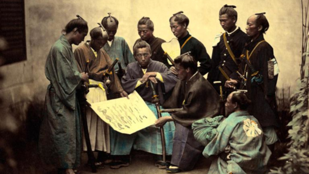 Samurais em ação: foto marca a última guerra que moldou o destino do Japão