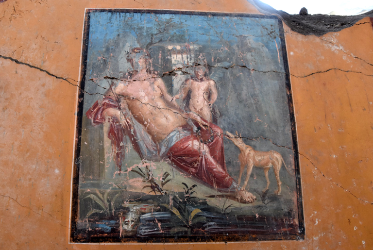 Afresco que representa o mito de Narciso é encontrado em Pompeia