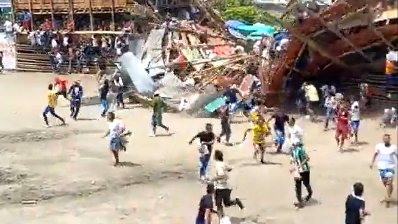 4 mortos e 300 feridos: Arquibancada desaba durante tourada na Colômbia