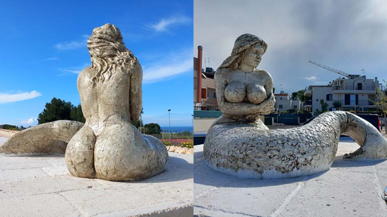 Estátua de sereia causa polêmica no sul da Itália: ‘Nunca antes vista’