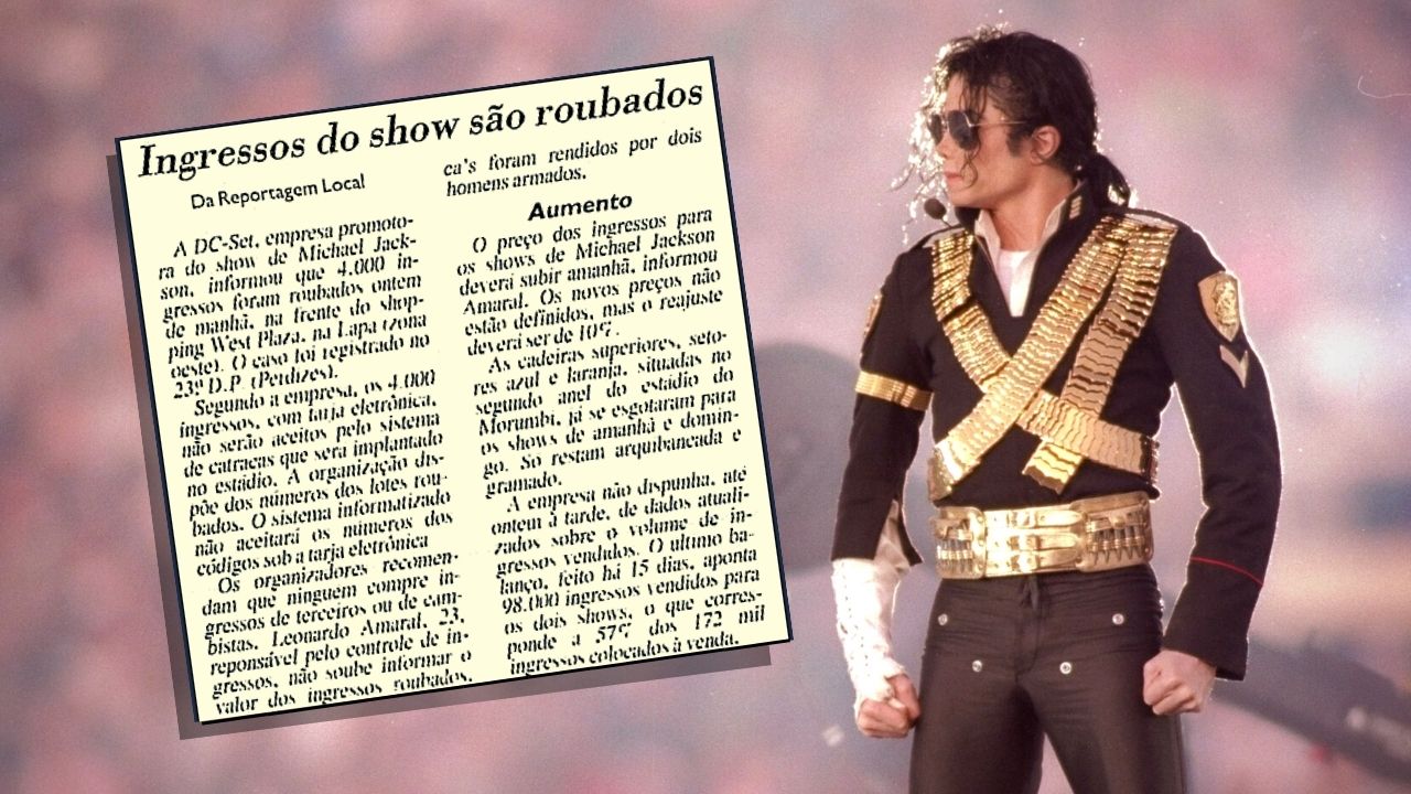 Há 29 anos, roubo de ingressos de show de Michael Jackson chocava São Paulo
