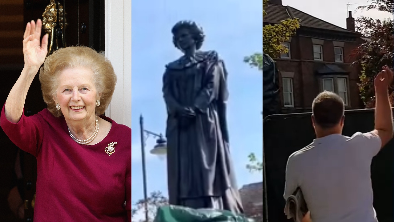 Estátua de Margaret Thatcher é atacada na Inglaterra