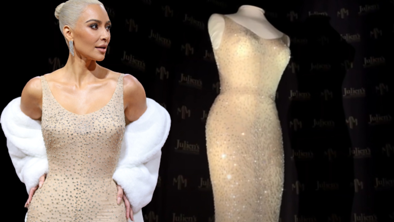 A história por trás do escandaloso vestido de Marilyn Monroe usado por Kim Kardashian