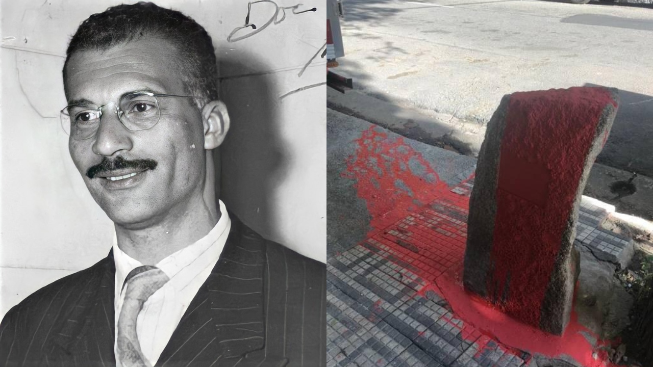 Monumento coberto com tinta: Relembre a saga de Carlos Marighella