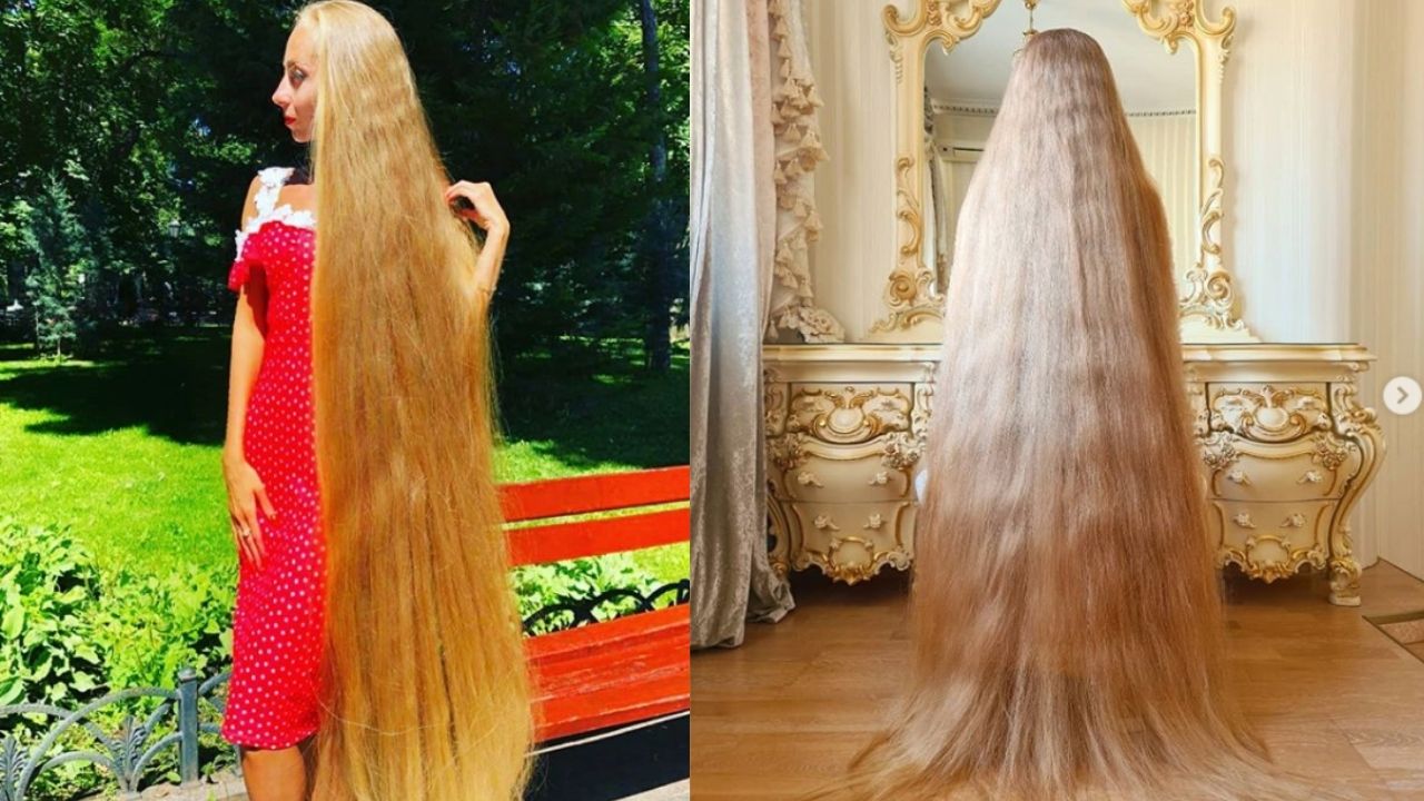Quase 2 metros de cabelo: Alena Kravchenko, a ‘Rapunzel’ da vida real