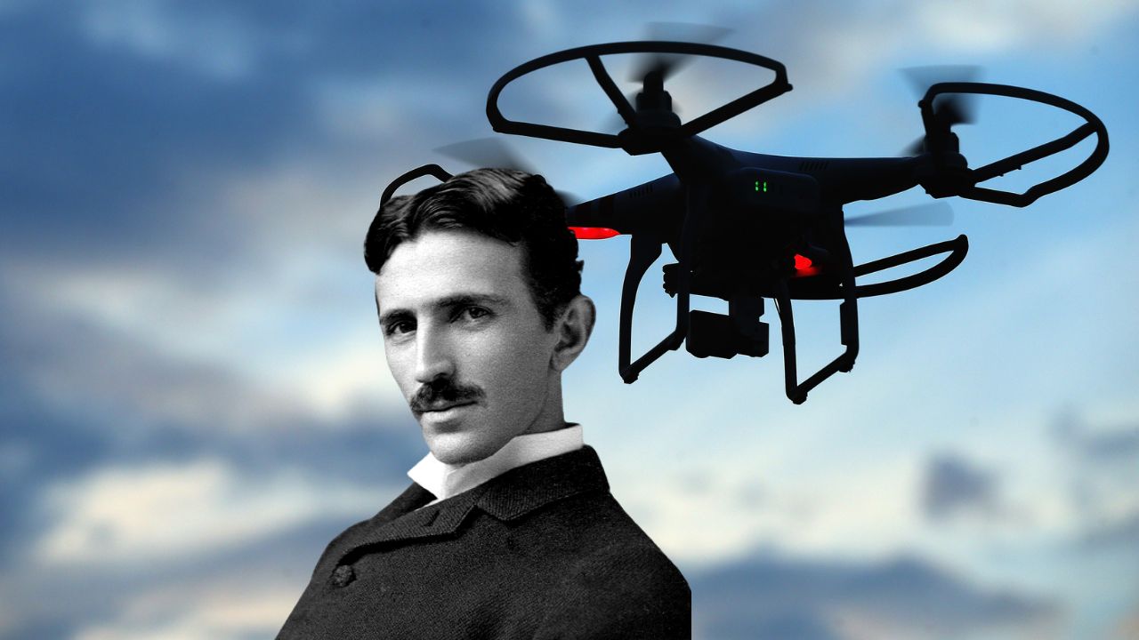 Em 1898, Nikola Tesla previu o uso de drones
