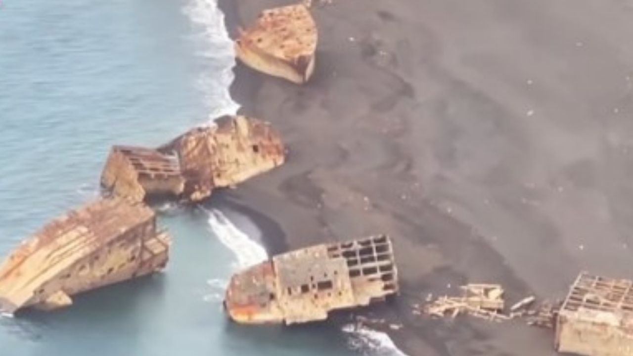 Japão: Após tremores vulcânicos, navios afundados na Segunda Guerra emergem no oceano