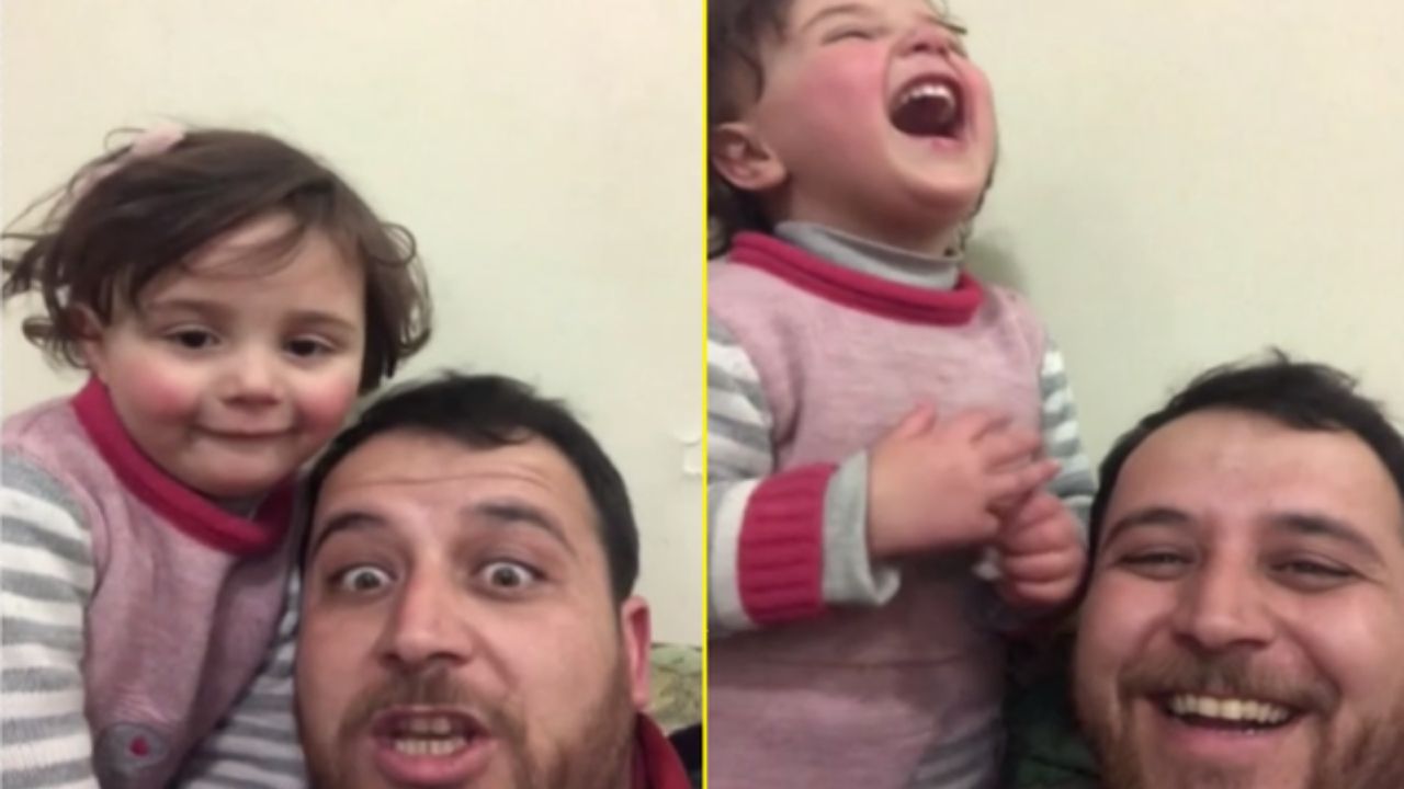 Pai sírio cria jogo para que filha não tenha medo de bombas
