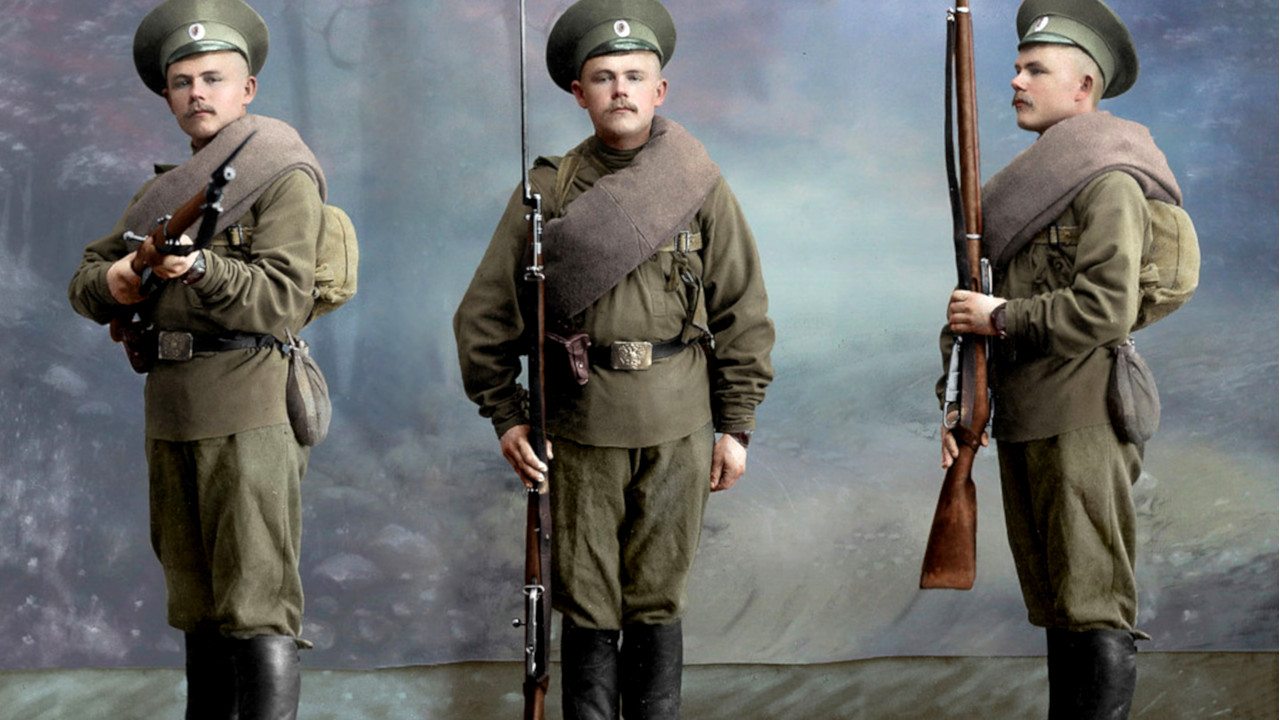 Em cores: Soldados e figuras históricas da Rússia durante a Primeira e Segunda Guerra